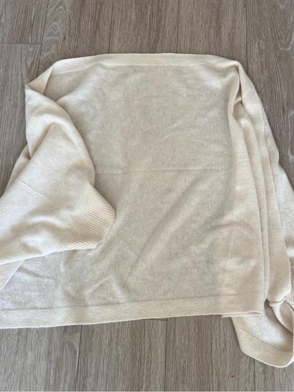 Cream Shawl Scarf - Soft Knit Wrap